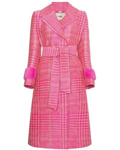 pink fendi coat|fendi coats women's.